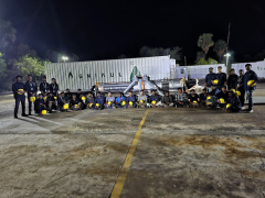 agnikul team sitting on ground